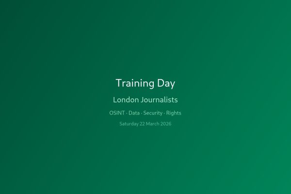 London Journalists Training Day 2026